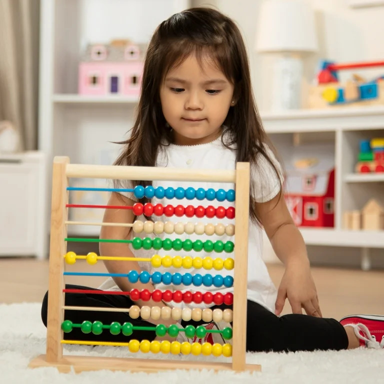 Wooden Educational Counting Frame Toy Maths Skill